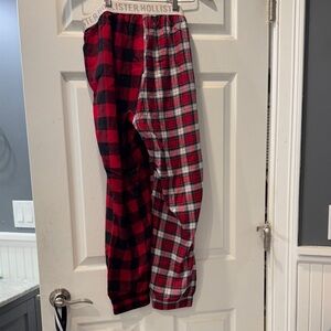 Hollister Red and Black Plaid Lounge Pants